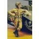 1/35 Motorcycle MP at Ease Leaning on Vehicle Gloves in Hand (1 figure)