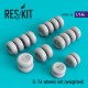 1/144 Ilyushin IL-76 Wheels set (weighted) for Zvezda, Trumpeter kits