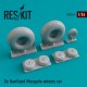 1/24 de Havilland Mosquito Wheels set for Airfix kits