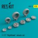 1/32 Lockheed F-117 "Nighthawk" Wheels set for Italeri/Revell/Testors/Trumpeter kits
