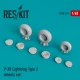 1/48 P-38 Lightning Type 2 Wheels set for Academu/Tamiya/Eduard/Hasegawa kits