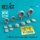 1/72 F-100 Super Sabre Wheels Set for Hasegawa/Esci/AMT/Italeri/Trumpeter kits