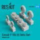 1/72 Convair F-106 А Delta Dart Wheels Set for Hasegawa/Meng Models/Trumpeter kits