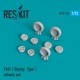 1/72 Douglas F4D-1 Skyray Type 1 Wheels set for Tamiya/Airfix kits