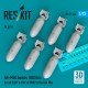 1/72 WWII/Korean War USAF/RAF AN-M58 Bombs 500lbs (6pcs)