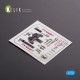 1/72 Northrop F-5E Tiger II Early series Interior 3D Decals for Dream Model