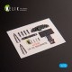 1/72 Kaman UH-2C Seasprite Interior 3D Decals for Clear Prop kit