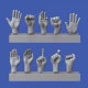 1/16 Assorted Hands Set No. 3