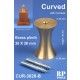Curved Brass Plinth/Pedestal Stand (high: 30mm, bottom dia.: 20mm, upper dia.: 20mm)