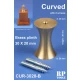Curved Brass Plinth/Pedestal Stand (high: 30mm, bottom dia.: 20mm, upper dia.: 20mm)