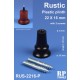 Rustic Plastic Plinth/Pedestal Stand (high: 22mm, bottom dia.: 16mm, upper dia.: 8mm)