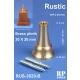 Rustic Brass Plinth/Pedestal Stand (high: 30mm, bottom dia.: 20mm, upper dia.: 8mm)