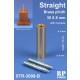 Straight Brass Plinth/Pedestal Stand (high: 30mm, bottom dia.: 8mm, upper dia.: 8mm)