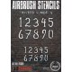 1/35 Airbrush Stencil: Painted Numbers