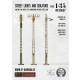 1/35 3D Resin Print: Street Lights and Isolators Set