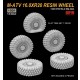 1/35 M-ATV 16.0XR20 Wheel Set (sagged: 4pcs, flat tyre: 1pc, resin) for RM-5032