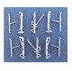 1/144 Airbus A319, A332, A321 Landing Gear for Revell kits (2 sets, white metal)