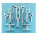 1/144 Tupolev-144 Landing Gear for ICM kits (white metal)