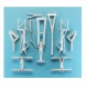 1/144 Tupolev-144 Landing Gear for ICM kits (white metal)