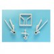 1/144 Boeing 727 Landing Gear for Airfix kits (white metal)