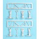 1/144 DC-8 Landing Gear (2 sets) for Minicraft kits (white metal)
