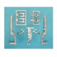 1/24 P-51D Mustang Landing Gear for Trumpeter kits (white metal)