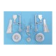 1/32 P-51 Mustang Landing Gear for Dragon kits (white metal)