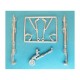 1/32 Kawanishi N1K2-J (George) Landing Gear for Hasegawa kits (white metal)