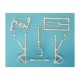 1/32 P-38 Lightening Landing Gear for Revell kits (white metal)