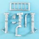 1/32 F-86D/K Sabre Dog Landing Gear for Kitty Hawk kits (white metal)