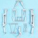 1/32 Tempest Mk.V Landing Gear for Special Hobby kits (white metal)