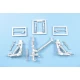 1/32 F/A-18E/F Super Hornet, EA-18G Growler Landing Gear (white metal) for Trumpeter kits