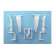 1/48 SB2C Helldiver Landing Gear for Accurate Miniatures/ProModeler/Revell/Italeri kits (white metal)