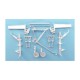1/48 F4U Corsair Landing Gear & Wing Fold Supports for Tamiya kits (white metal)