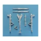 1/48 Mirage 2000 Landing Gear for Heller/Eduard kits (white metal)