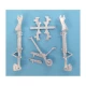 1/48 F8F Bearcat Landing Gear & Wing Hinges for Hobby Boss kits (white metal)