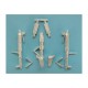 1/48 He 162 Salamander Landing Gear for Tamiya kits (white metal)