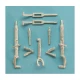 1/48 Spiteful & Seafang Landing Gear for Trumpeter kits (white metal)