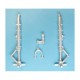 1/48 Fw 190 Landing Gear for Hobby Boss kits (white metal)