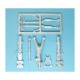 1/48 Nesher/Mirage V Landing Gear for Italeri/ESCI kits (white metal)
