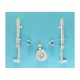 1/48 P-47 Thunderbolt Landing Gear for Academy/Eduard kits (white metal)