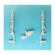 1/48 Mitsubishi A6M Zero Landing Gear for Tamiya kits (white metal)