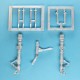 1/48 P-40 Warhawk Landing Gear for Hasegawa kits (white metal)