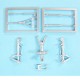 1/48 Super Etendard Landing Gear for Kinetic kits (white metal)