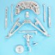 1/48 F-16 (light) Landing Gear for Kinetic kits (white metal)