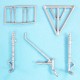 1/48 P-40C Landing Gear for Bronco kits (white metal)