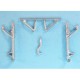 1/48 Curtiss P-40B Landing Gear for Airfix kits (white metal)