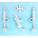 1/48 P-51D Mustang Landing Gear for Airfix kits (white metal)
