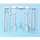 1/48 Macchi Mc.200 Saetta/Serie Landing Gear for Italeri/Tamiya kit (white metal)