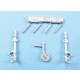 1/48 P-40N/M Warhawk Landing Gear for Mauve/Eduard/Academy kit (white metal)